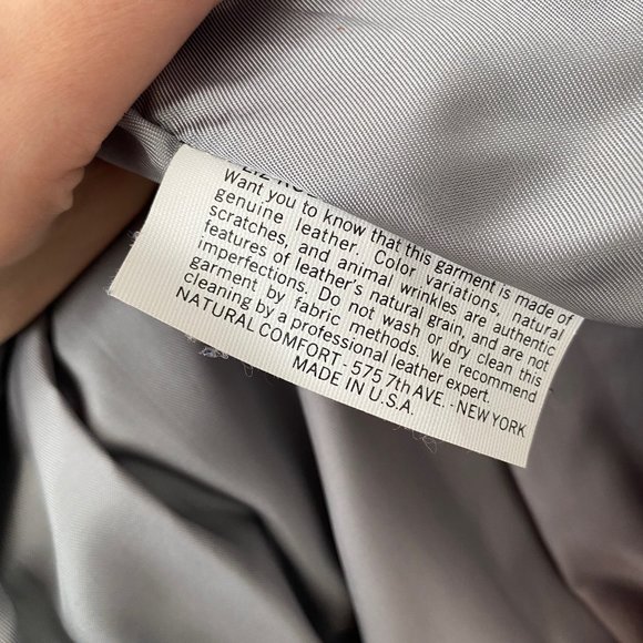 t. edwards Vintage Leather Bomber Jacket Grey Size S - Picture 11 of 11